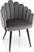 Gray Velvet Accent Dining Chair D801397