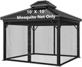 4-Panel Canopy Screen Wall with 2 Zippers (Black) S21148