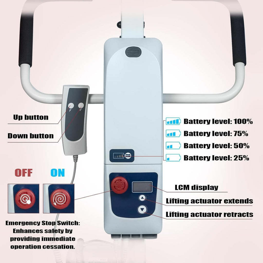 500lbs Electric Patient Transfer Lift with Sling F1199