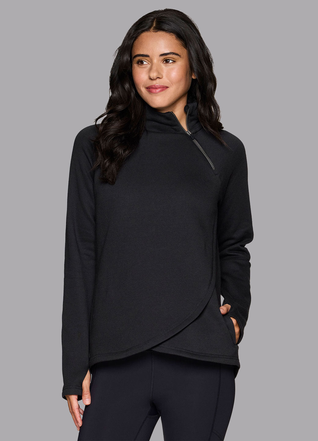 Ready To Roll Fleece Mock Neck Pullover
