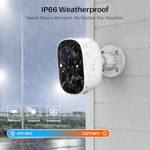 2K Wireless Outdoor Security Camera with Color Night Vision A344