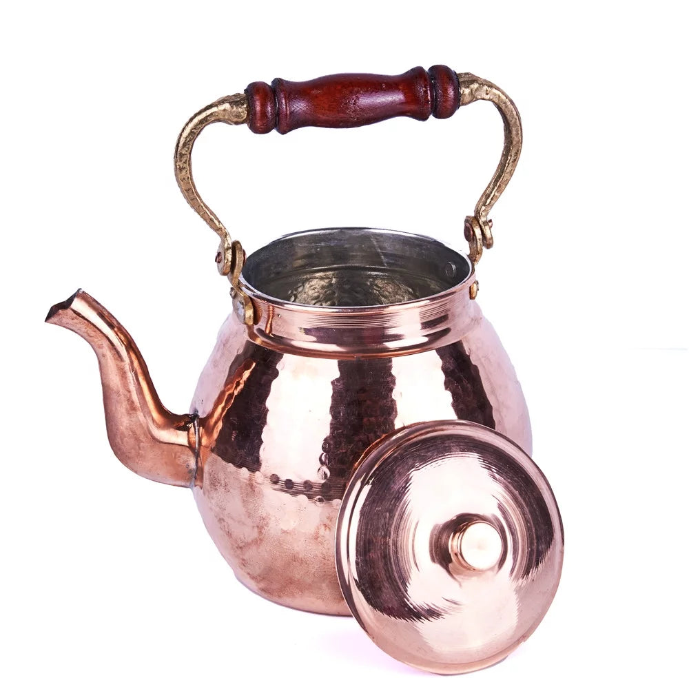 Copper Teapot with Wood Handle Medium 90 fl oz O756