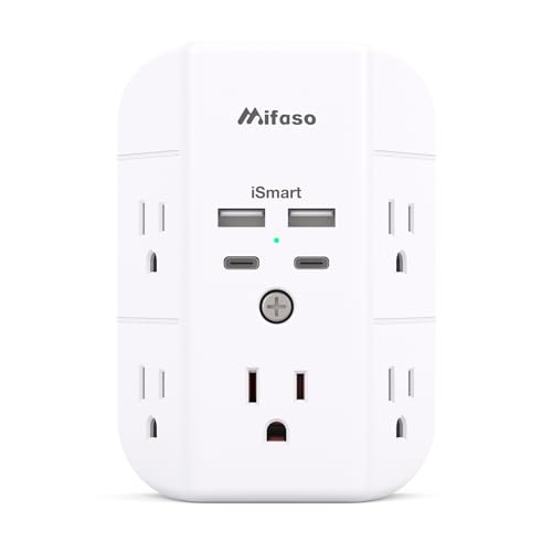 3-Sided Surge Protector Outlet with 4 USB Ports (2 USB C) N13175