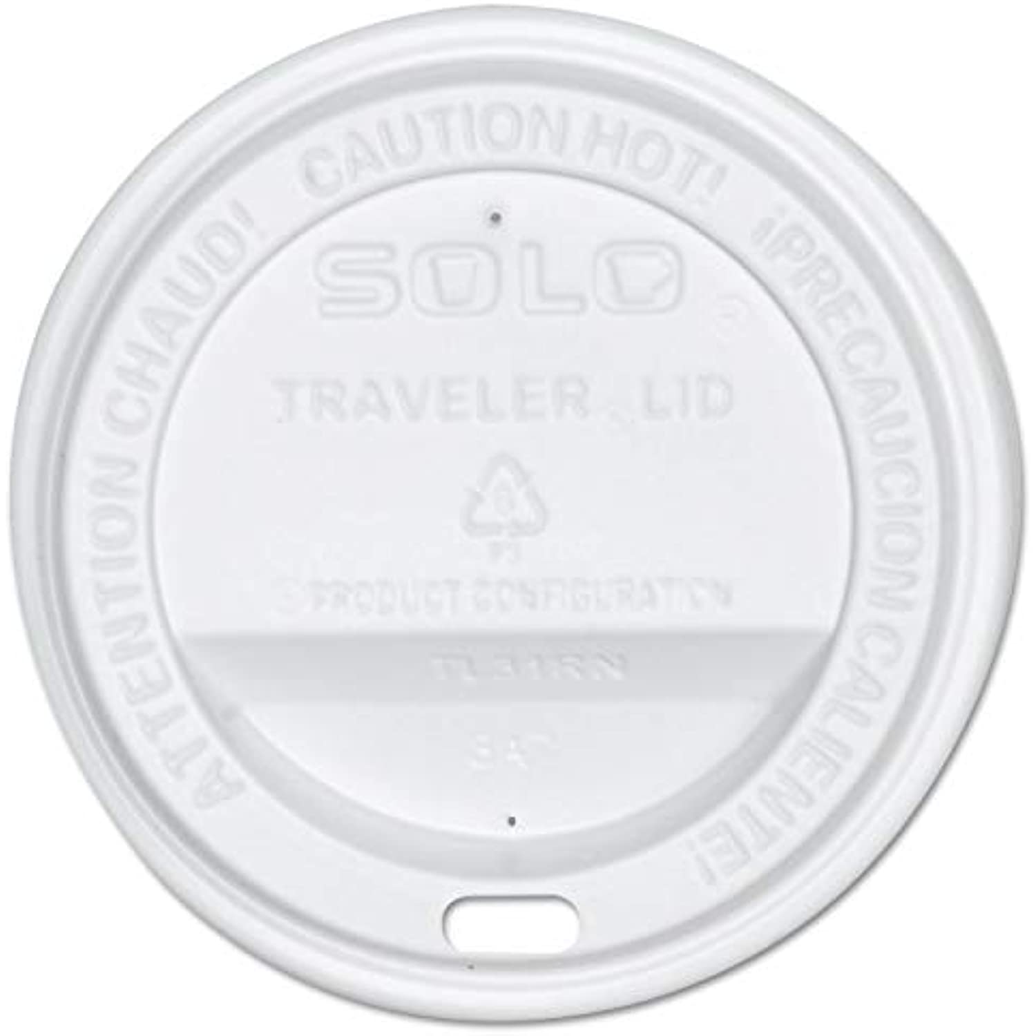 White Traveler Lid For Hot Cup - 2 Packs Of 100 (200 Lids Total) D32080