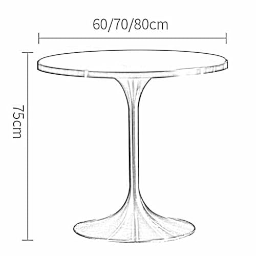 60/70/80cm Round Marble Dining Table with Metal Base U946120