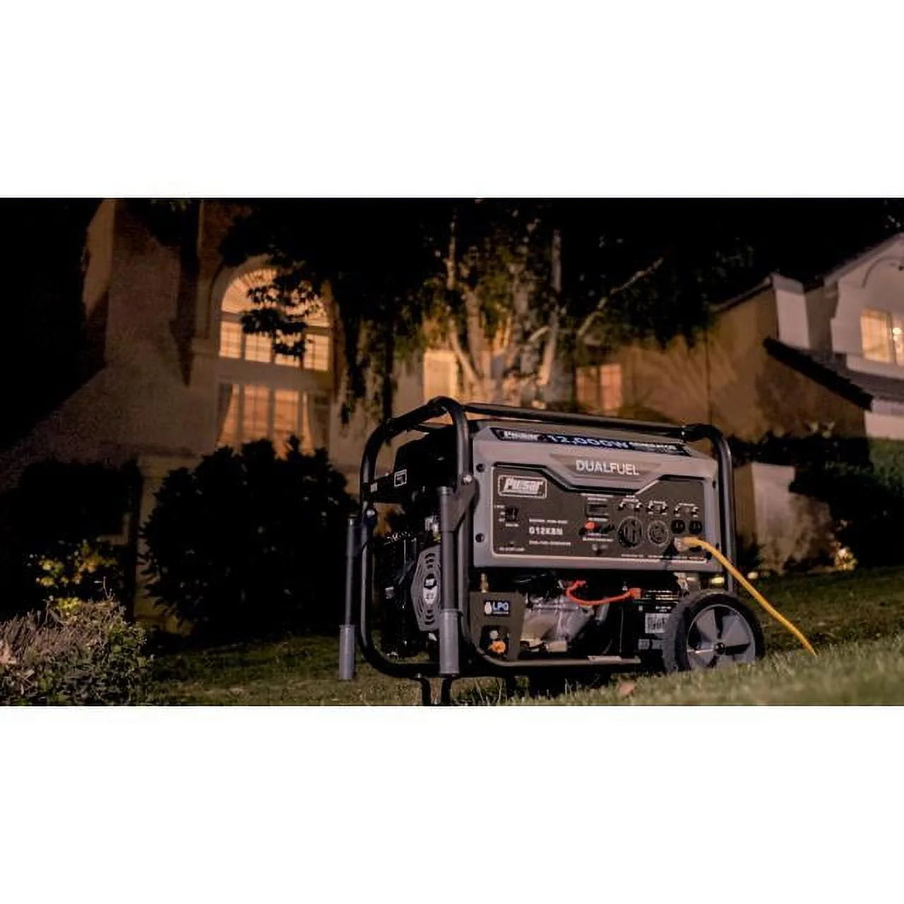 12,000W Dual Fuel Portable Generator in Space Gray with Electric Start F52840