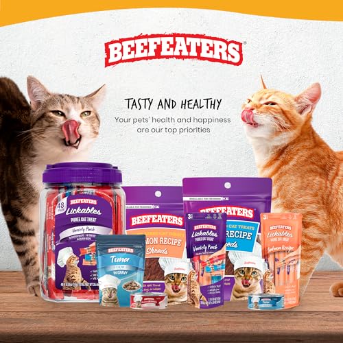 Cat Treats Variety Pack Lickable Puree 48ct Salmon Tuna Chicken Grain-Free Taurine-Enriched M7700