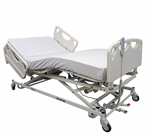 5 Function Full Electric Low Bed with High Density Foam Mattress & Half Rail Package (36" W x 80" L) G48380