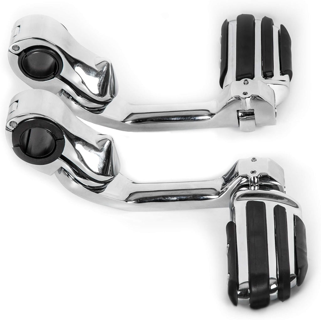 1-1/4" Long Highway Foot Pegs Pedal with Screws for 1.25" Motorcycle Crash Bar Engine Guards Mount Tubing M33630