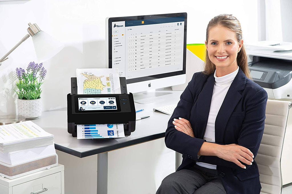 Raven Pro Document Scanner with Touchscreen, Color Duplex Feeder, Wireless, Wifi, Ethernet, USB X124523