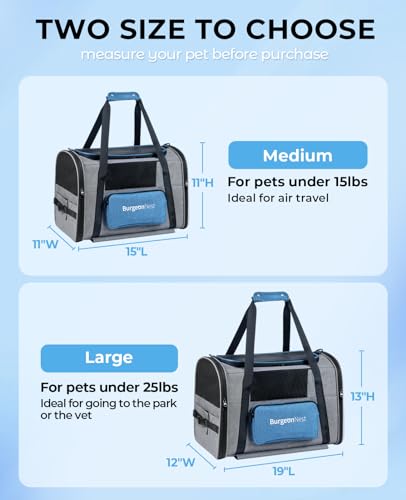 Cat Carrier with Wheels, Airline Approved Pet Carrier for Cats Dogs 15 lbs with Telescopic Handle, Small Dog Carrier with Wheels Removable, Soft Rolling Cat Carrier with Large Pocket V5220