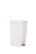 White 11.3 Gallon Plastic Step On Trash Can H327