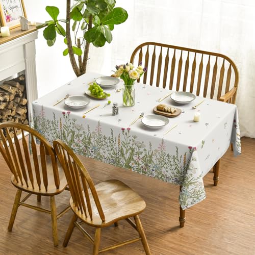 60x84 Inch Rectangular Floral Tablecloth N9607