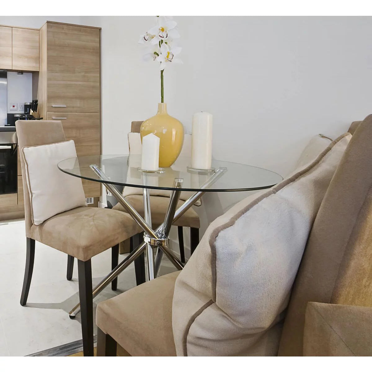 16 Inch Round Tempered Glass Table Top K429