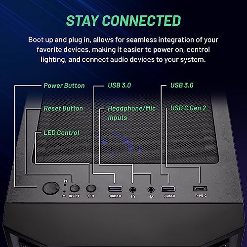 Gaming PC Desktop, Ryzen 5 5600, RTX 3050 6GB, 1TB SSD, 16GB DDR4 RAM U461572