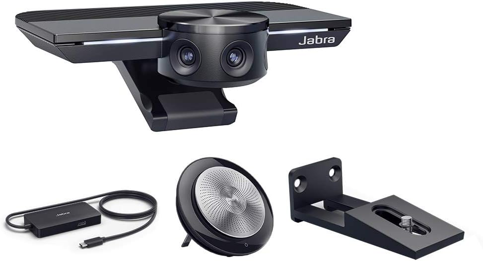 Jabra PanaCast with Jabra Speak 710 MS Wireless Bluetooth Speaker and Jabra PanaCast USB Hub and Jabra PanaCast Wall Mount Bundle J425