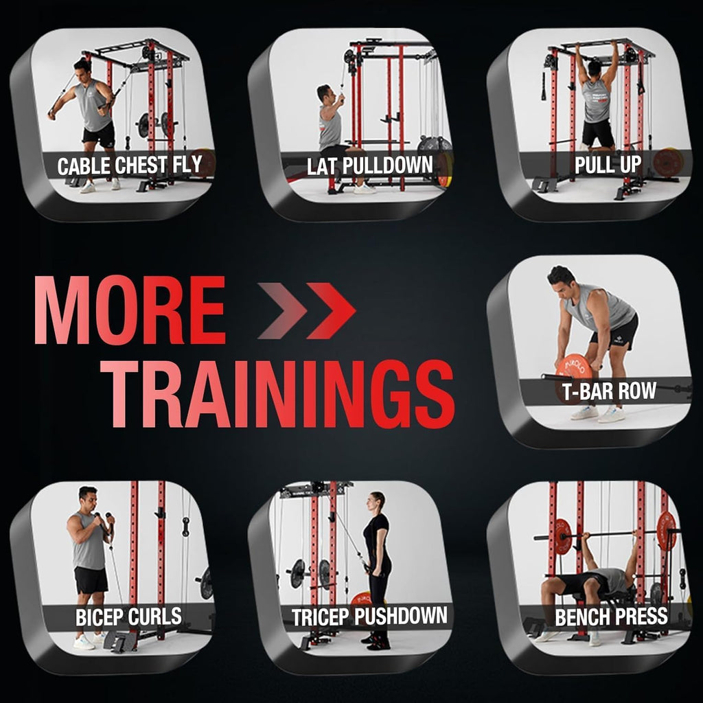 Power Cage with Cable Crossover System and Lat Pull Down System C26008