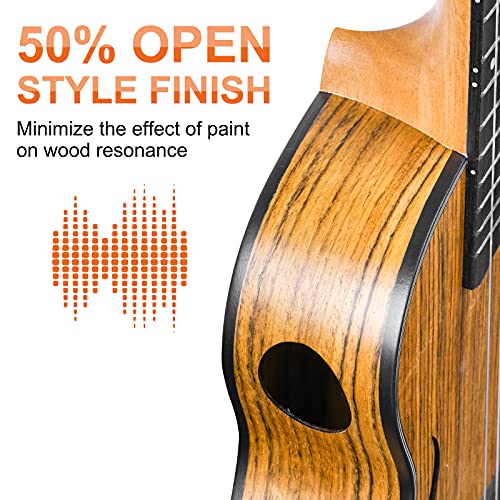 Concert Ukulele 23 Inches Walnut Wood Acoustic Ukulele with Gig Bag U87202