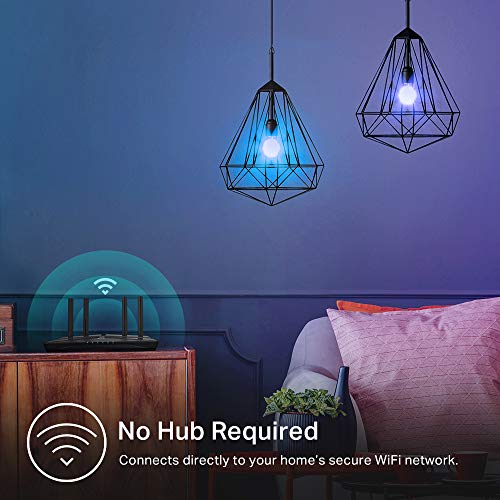 4 Count Smart WiFi Light Bulbs, Multicolor A19 9W 800 Lumens L71821