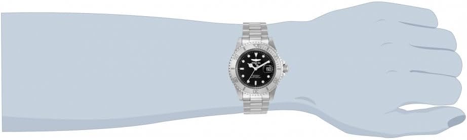 40mm Black Dial Silver Tone Stainless Steel Watch U12075
