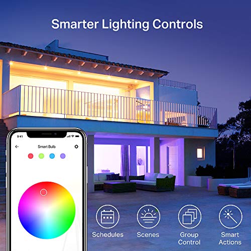 4 Count Smart WiFi Light Bulbs, Multicolor A19 9W 800 Lumens L71821