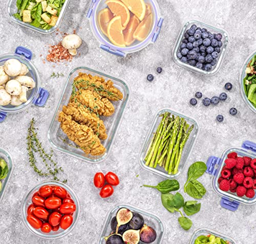 24pc Borosilicate Glass Storage Containers with Lids C7275