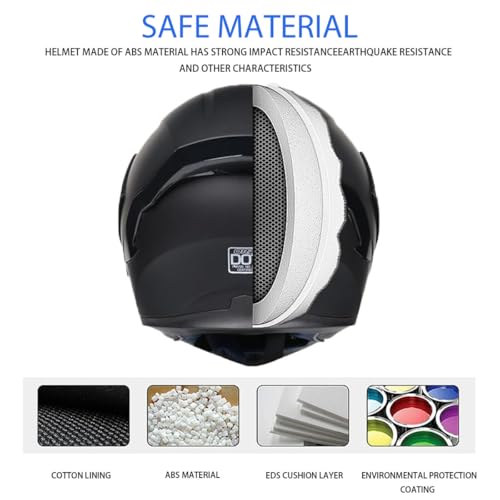 DOT Approved Dual Visor Full Face Flip up Bluetooth Motorcycle Helmet Z73603