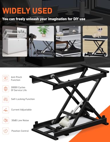 Electric Scissor Lift Table 350Lbs Height Adjustable Electric Lifting Platform A2822