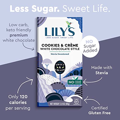 White Chocolate Style No Sugar Added Sweets Bars 2.8 oz 12 Count D351