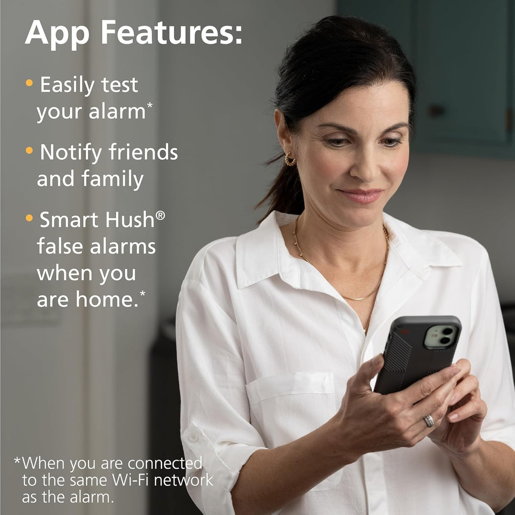 Smart Smoke & Carbon Monoxide Detector with Indoor Air Quality Monitor, Hardwired w/Battery Backup S22542