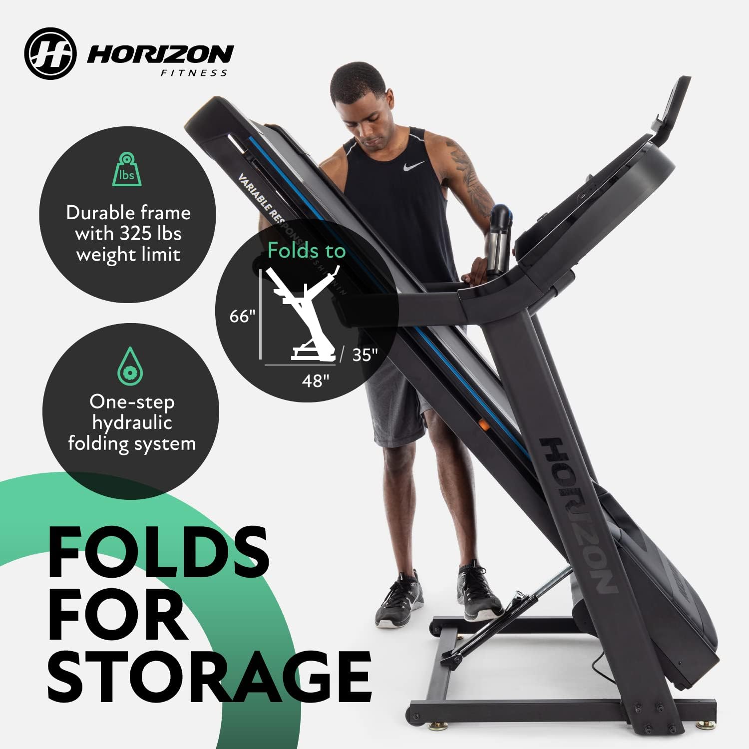 Heavy Duty Folding Treadmill with Bluetooth and Incline V650323