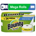 White 6 Mega Rolls Paper Towels Z5980