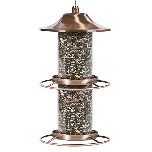 Copper Panorama Bird Feeder, 1 Tier V9794