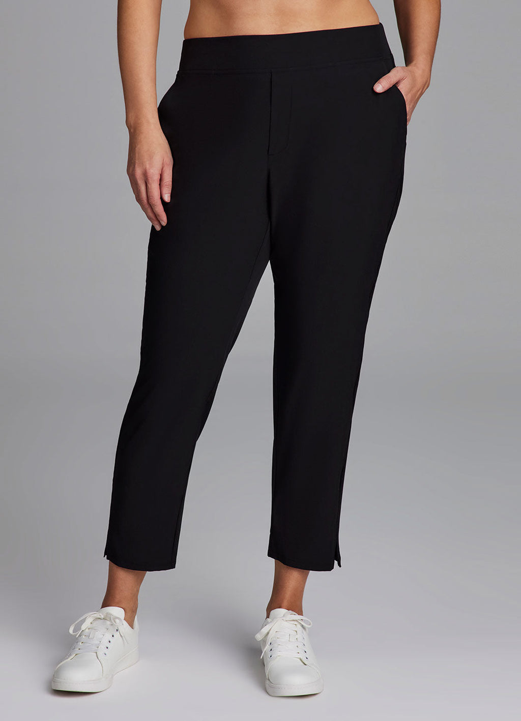 Plus City Stretch Ribbed Ankle Pant