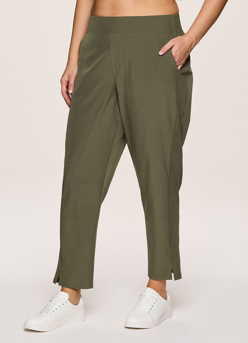 Plus City Stretch Ribbed Ankle Pant