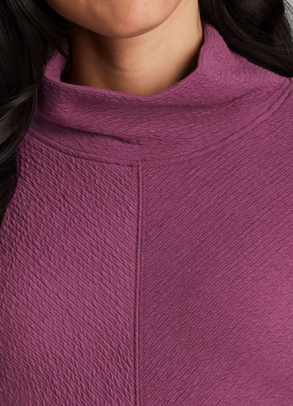 Studio Jacquard Mock Neck Pullover