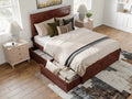 Queen Solid Wood Platform Bed with Storage Drawers P1237
