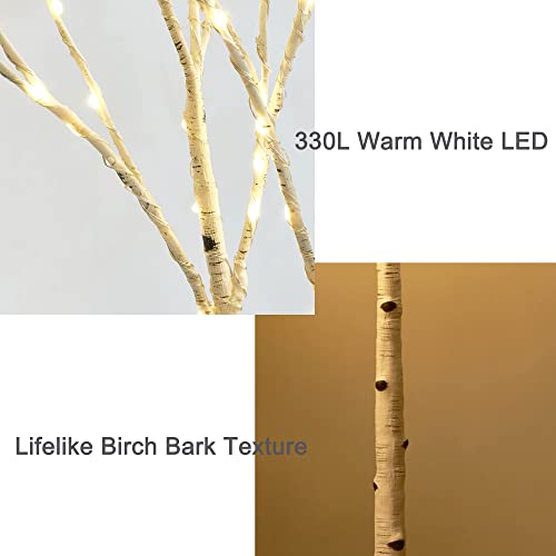4FT 200 Fairy Lights Lighted Birch Tree Q405