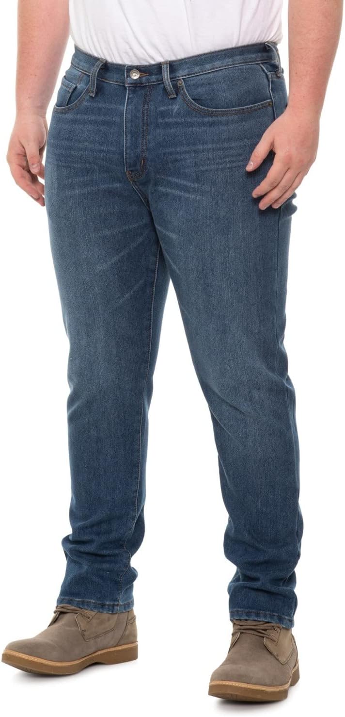 Blue Wash Flannel-Lined Flex Jeans U7213
