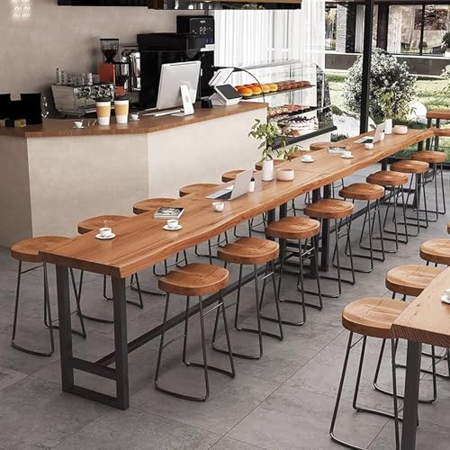 Solid Wood Bar Table Rectangle 78.7"L x 15.7"W x 41.3"H Brown X717020