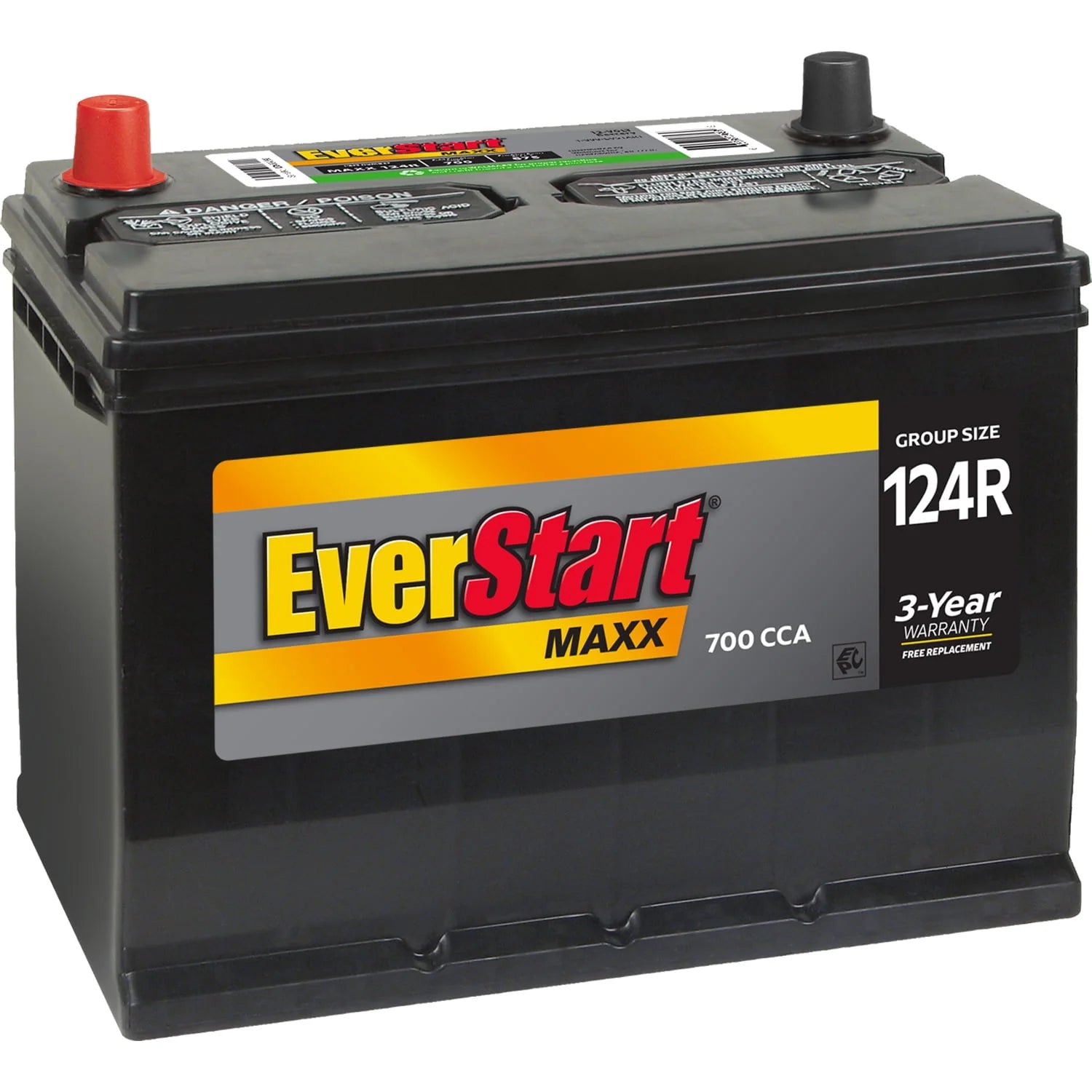 Group Size 124R 12 Volt 700 CCA Lead Acid Automotive Battery D2587