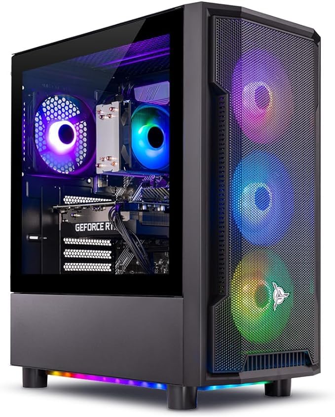 Black Gaming PC, Intel i7 12700F, RTX 4060, 1TB NVME, 16GB DDR4 RAM W22363