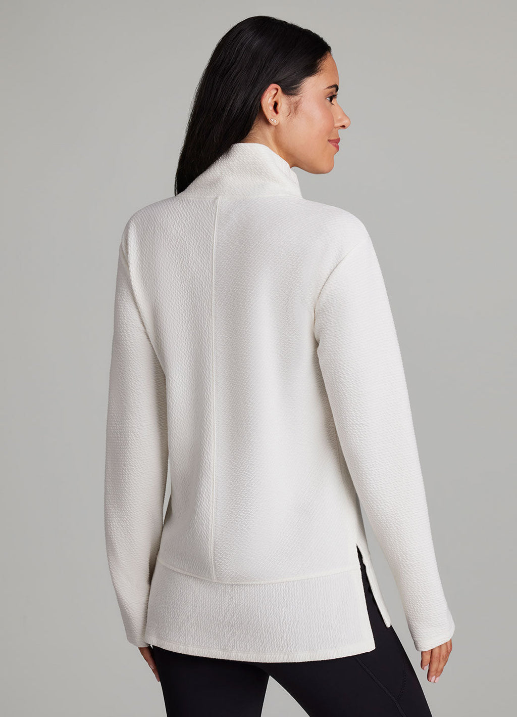 Studio Jacquard Mock Neck Pullover