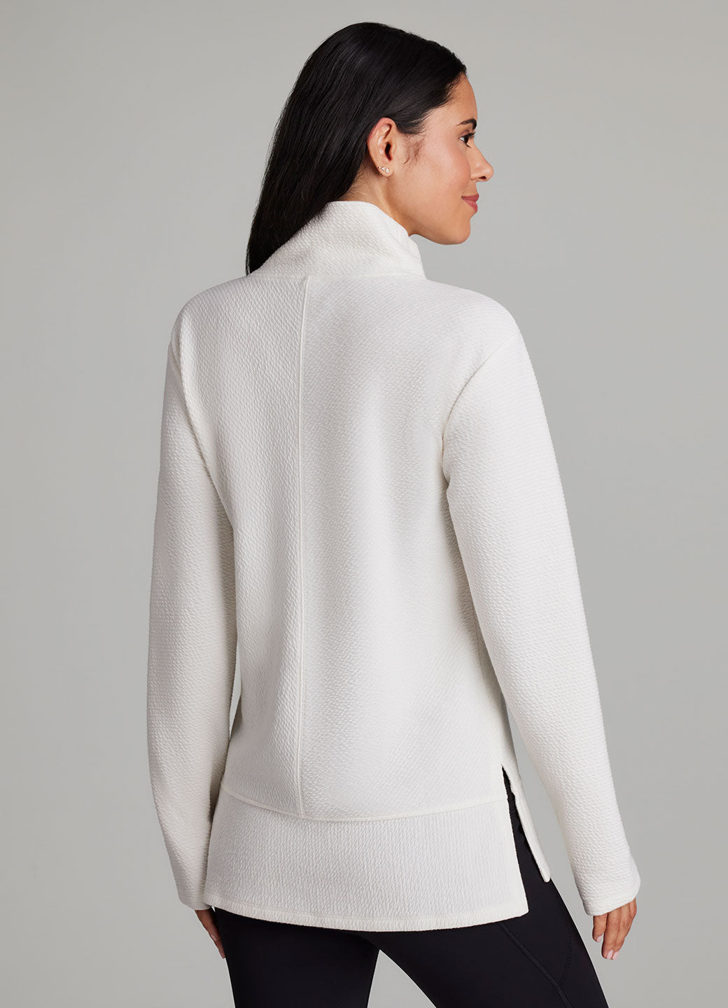 Studio Jacquard Mock Neck Pullover