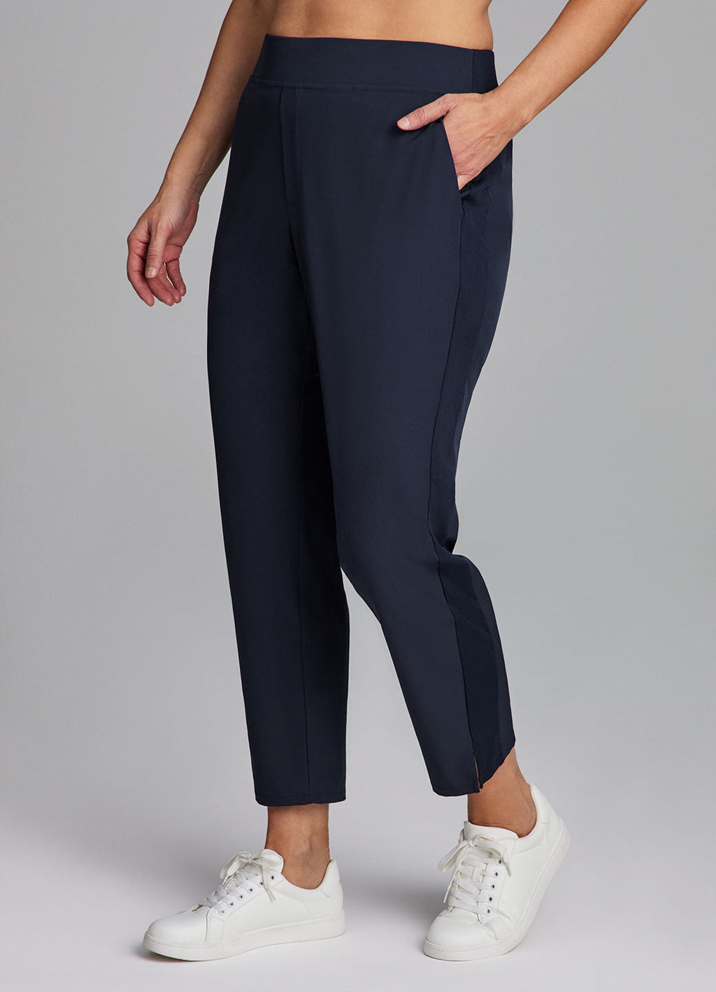 Plus City Stretch Ribbed Ankle Pant