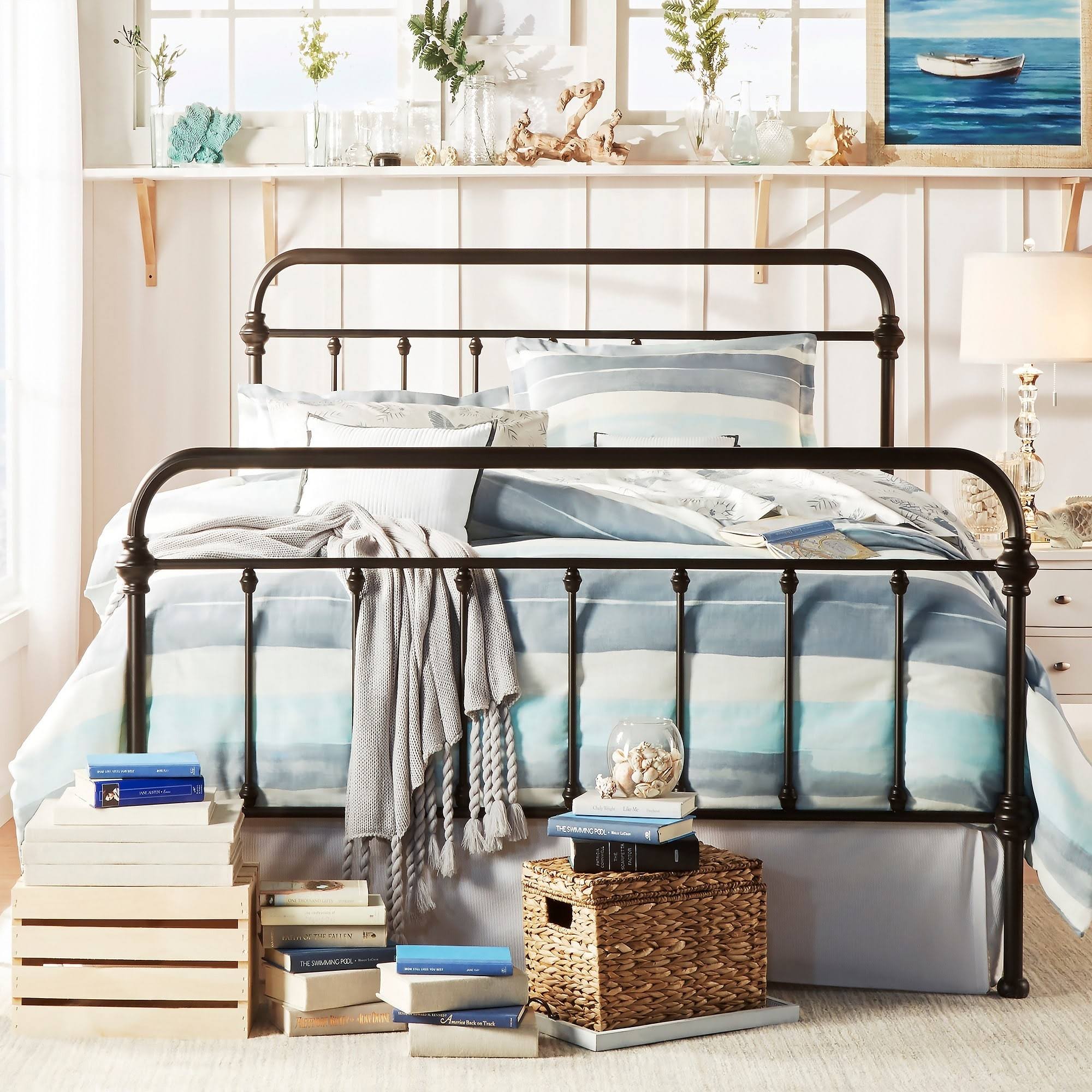 Dark Bronze Twin Iron Bed H269