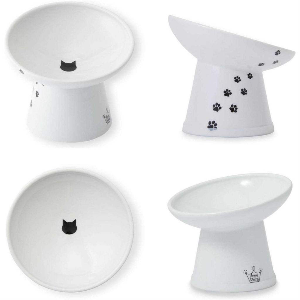 Tilted Raised Cat Food Bowl S6776