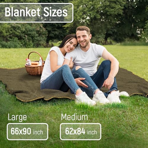 Navy 62X84 70% Wool Fire Retardant Wool Blanket M748