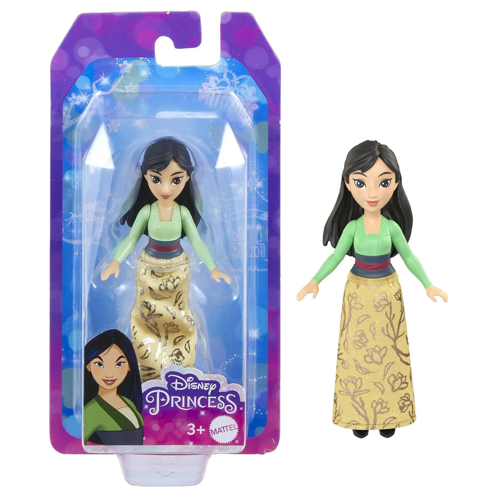 Bundle of 2 Disney Princess 3.5-inch Small Doll - Tiana & Mulan N813262