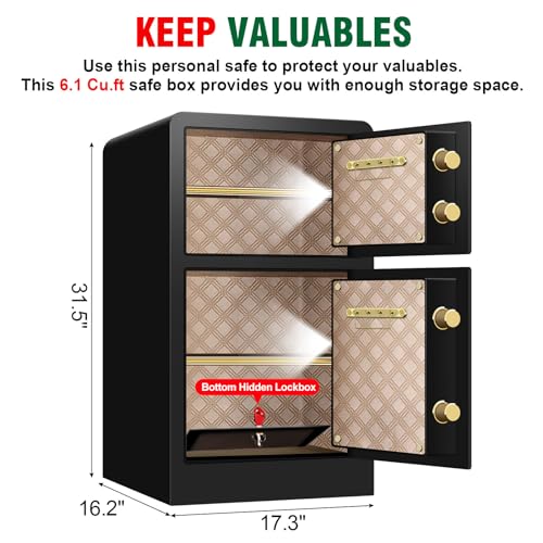 7.2Cu ft Water and Fireproof Large Safe with Two Departments G96091